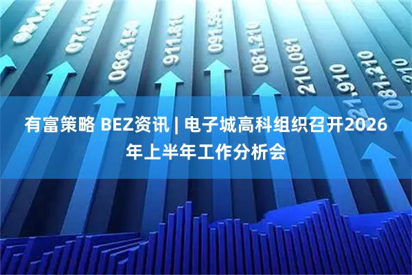 有富策略 BEZ资讯 | 电子城高科组织召开2026年上半年工作分析会